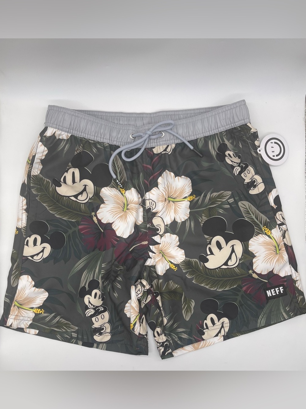 Disney Mickey Mouse Floral Swim Trunks Men’s M Board Shorts Hot Tub NEFF New
